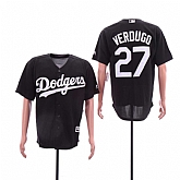Dodgers 27 Alex Verdugo Black Cool Base Jersey Sguo,baseball caps,new era cap wholesale,wholesale hats